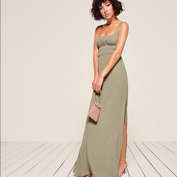 Reformation Tudor dress in seafoam, petite xs - Picture 3 of 5